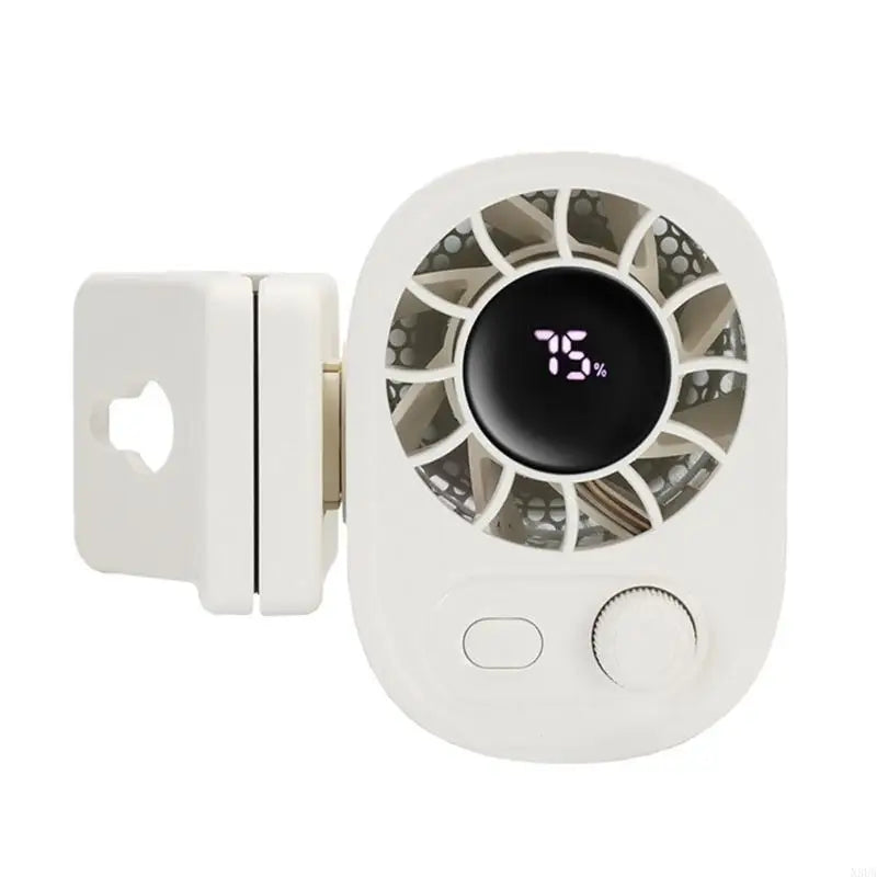 N3UA Strong Clamp Desk Fan Rechargeable Camping Fan Battery LED Display 100 Speeds Adjustable Quiet Cooling Device for Desk