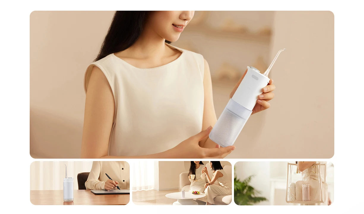 XIAOMI MIJIA Portable Oral Irrigator F400 4 Mode 200mL Water Tank 1700 Time/m Water Spray Retractable Irrigator Flosser Pick Jet