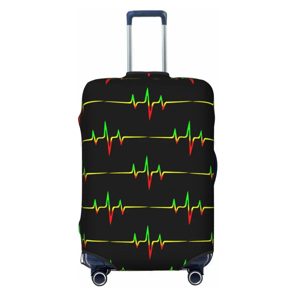 Custom Cute Jamaica Rasta Judah Lion Rastafari Flag Luggage Cover Protector Dust Proof Travel Suitcase Covers