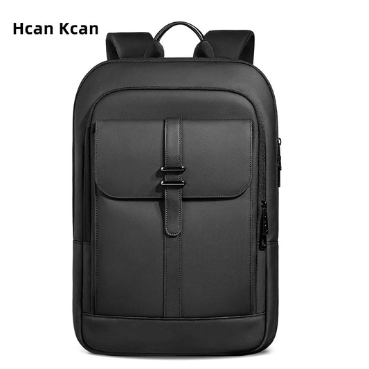 HcanKcan Men's Business Backpack Slim Waterproof 15.6 Inch Laptop Bag Casual College School Backpack Travel Rucksack Work Bags