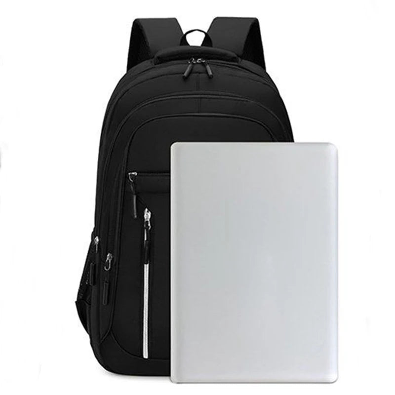 Neutral style backpack for men and women, simple and elegant, large capacity, double shoulder, suitable for travel.