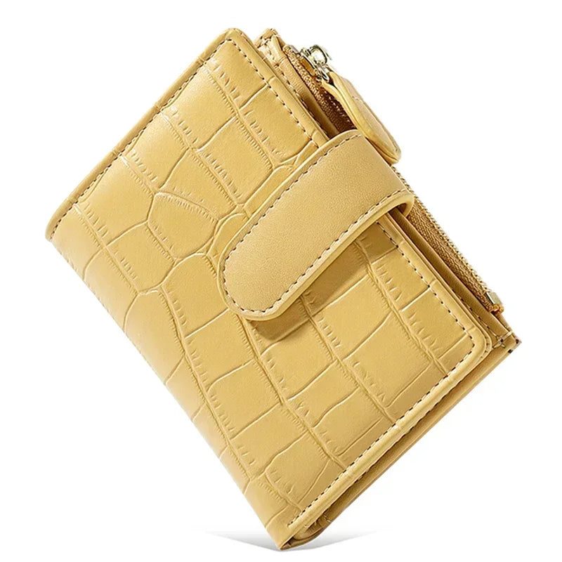 New PU Leather Design Mini Standard Purses for Women Fashion Stone Pattern Small Wallets Coin Pures Ladies Popular Card Holder