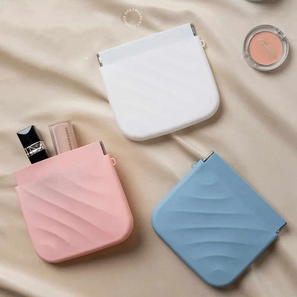 Silicone Mini Cosmetic Bag Makeup Bag Travel Supplies Lipstick Storage Bag Self-closing Storage Bag Coin Bag Change Storage