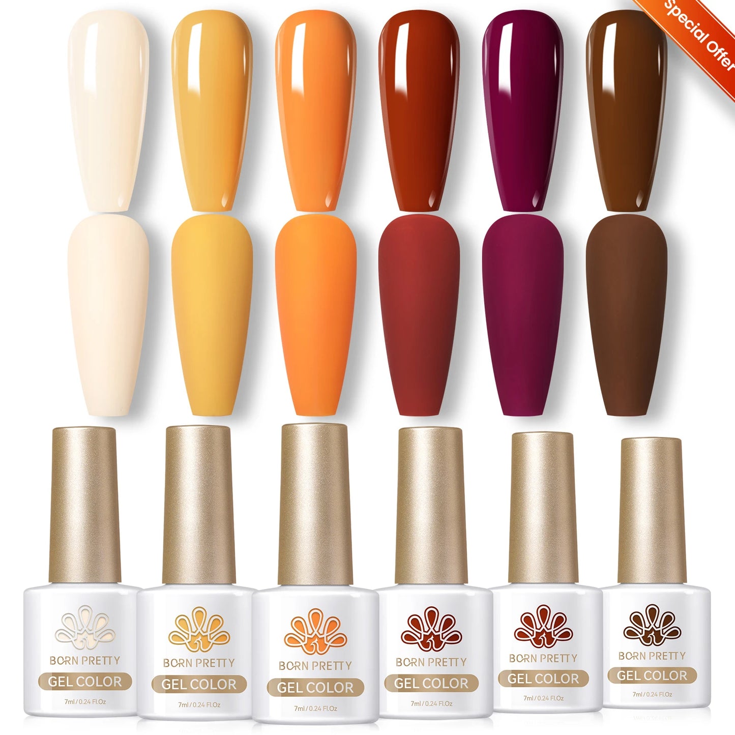 BORN PRETTY 6PCS Pink Ocean Cat Nail Gel Polish Set With Magnet Stick Jelly Holographics Magnetic Nail Kit Salon Art Manicure