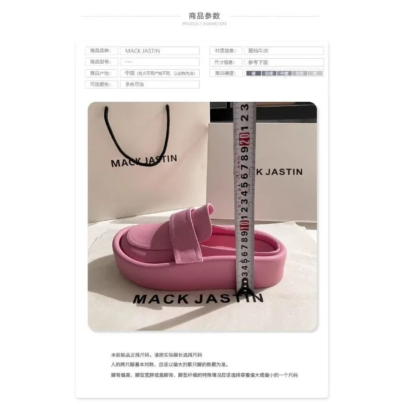 Spring/Summer Soft Bottom Women Slippers Fashionable Outdoor Retro Roman Sandals Casual Lazy Baotou Thick Bottom Half Slippers