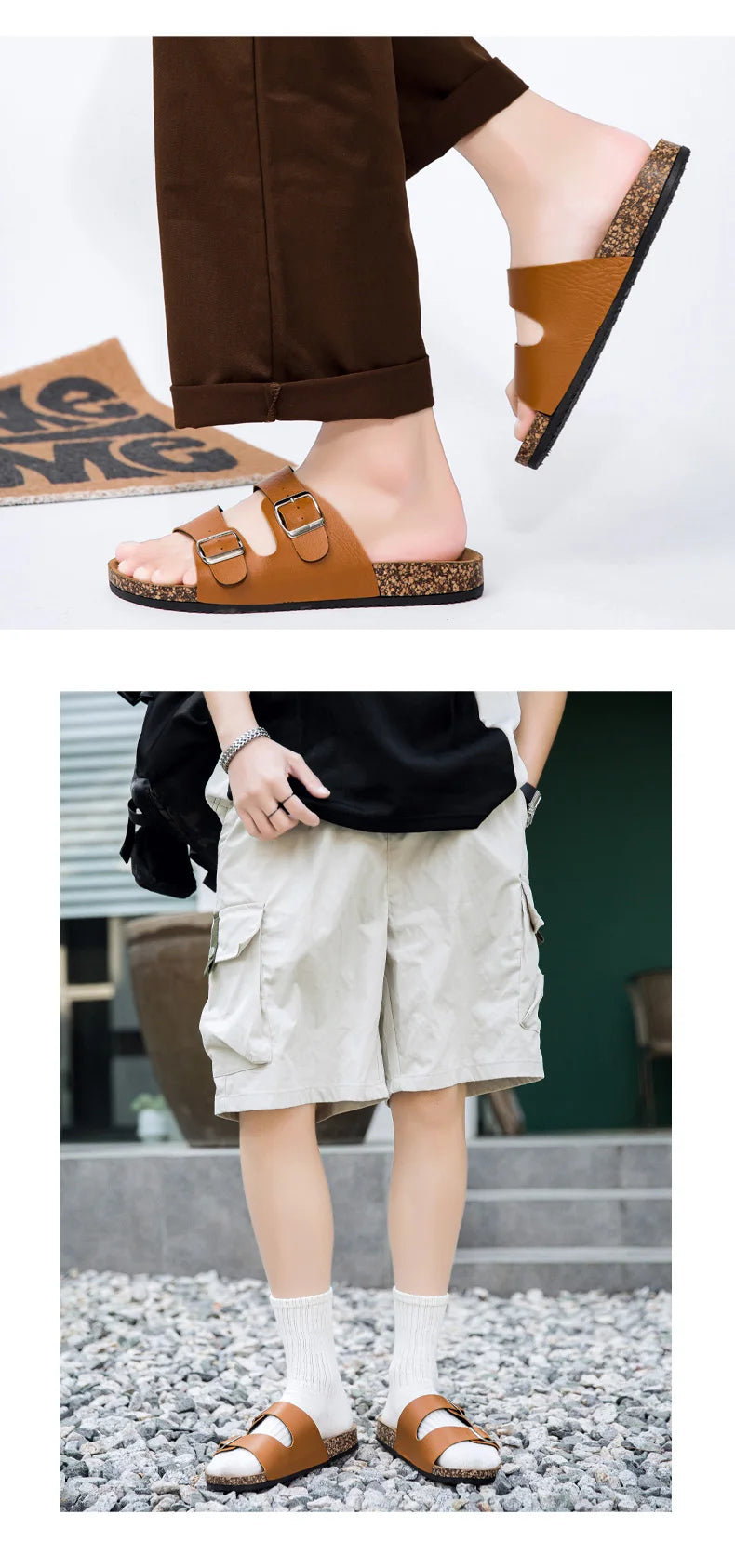 2025 new Birken slippers men's and women's classic cork flip-flops cross-border foreign trade couple out slippers
