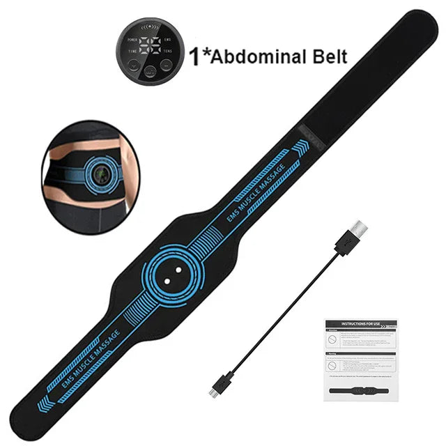 Smart EMS Muscle Stimulator Abs Trainer Abdominal Toning Belt Muscle Toner Body Slimming Weight Loss Home Gym Fitness Equiment