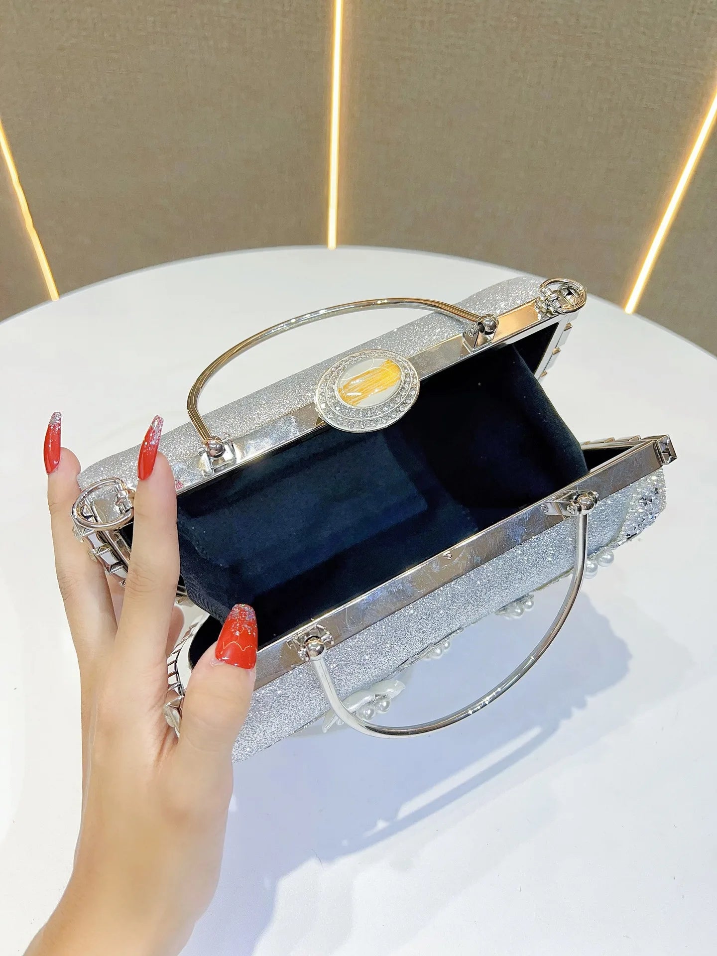 Luxury Crystal Shiny Rhinestones Diamonds Evening Bag Women Glitter Handbag Wedding Party Clutch Purse Shoulder Bag 2025 New