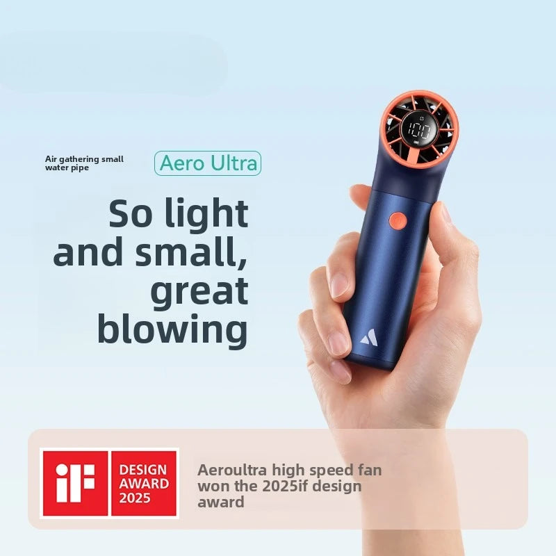 High-speed Violent Wind Gathering Handheld Small Fan Mini Portable Usb Turbo Electric Fan Large Wind Silent Outdoor Camping