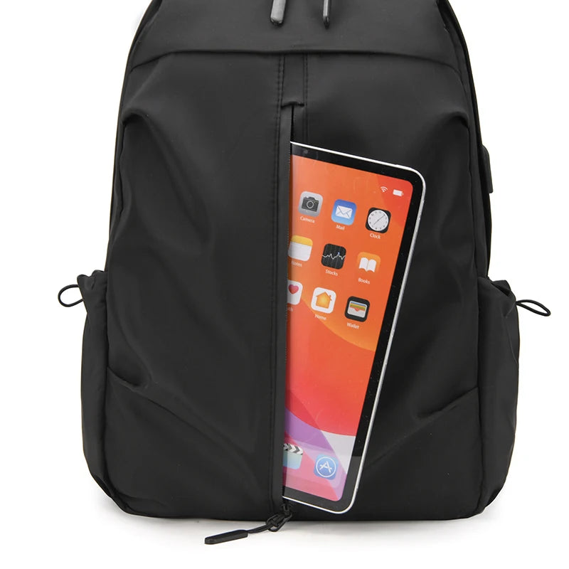 Boys' school backpack, university backpack, waterproof and lightweight black backpack, casual day bag, boys' and girls' backpack