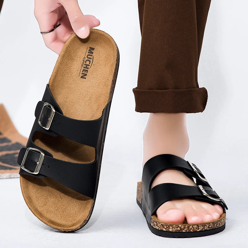 2025 new Birken slippers men's and women's classic cork flip-flops cross-border foreign trade couple out slippers
