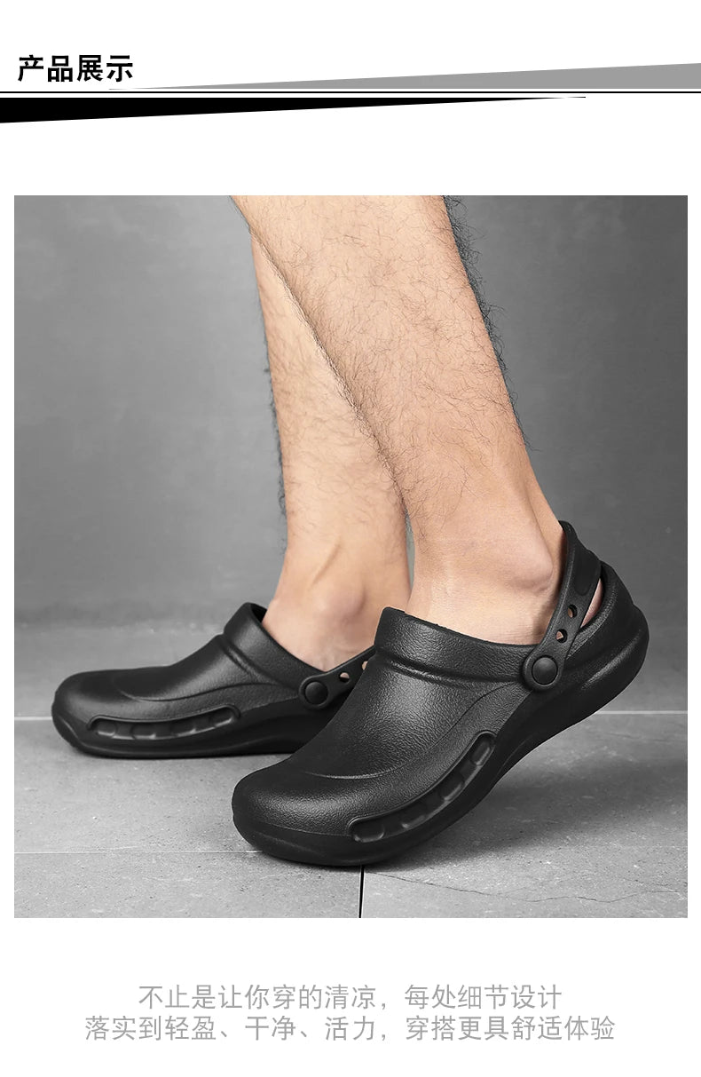 Jumpmore Safety Shoes Non-slip Oil-resistant Men Shoes Wet Places Hospital Working Shoes Kitchen Bathrooms Shoes Size 38-48