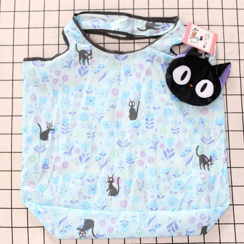 Anime Cartoon Foldable Shopping Bags Thick Nylon Large Tote Reusable Polyester Portable Shoulder Women's Handbags Folding Pouch