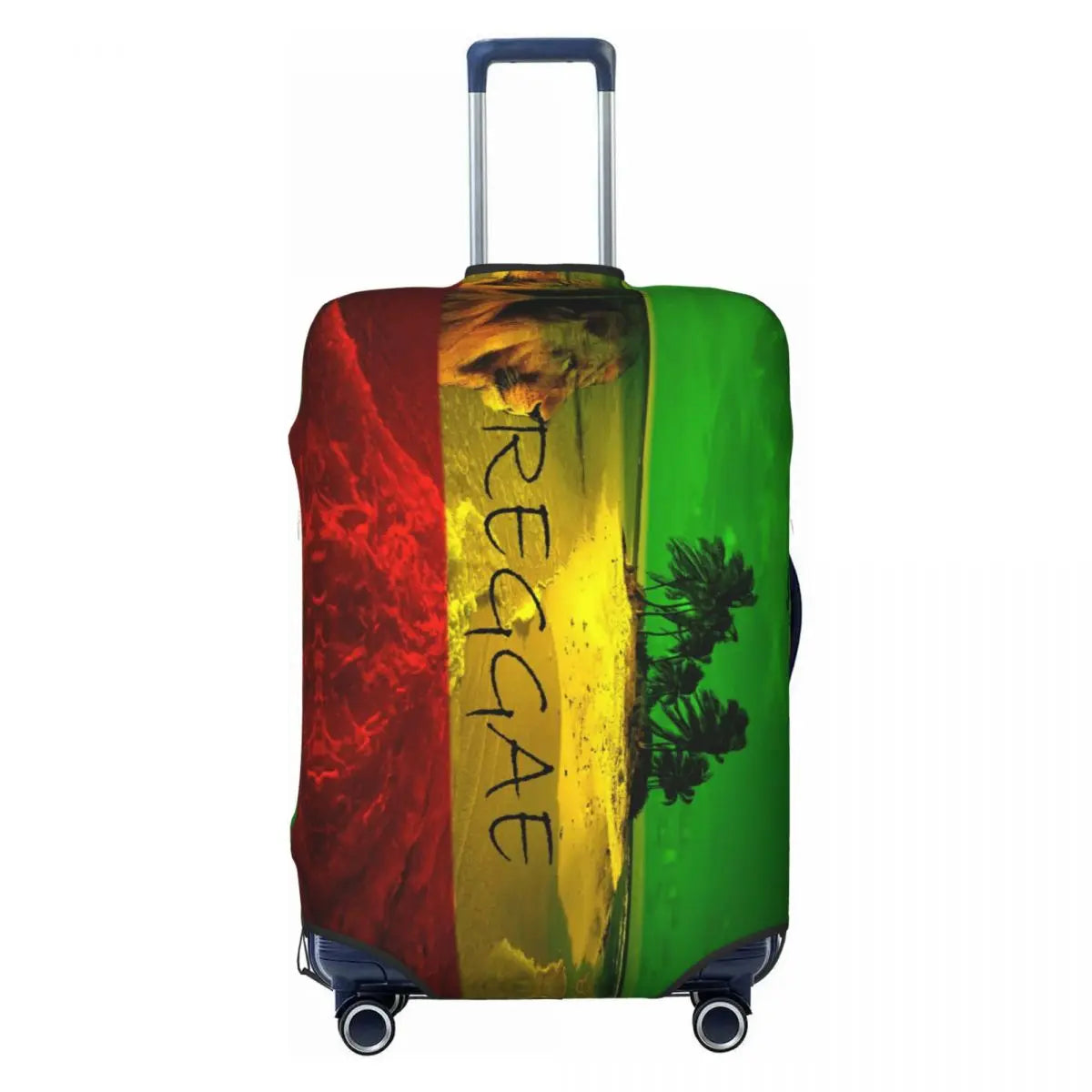 Custom Cute Jamaica Rasta Judah Lion Rastafari Flag Luggage Cover Protector Dust Proof Travel Suitcase Covers