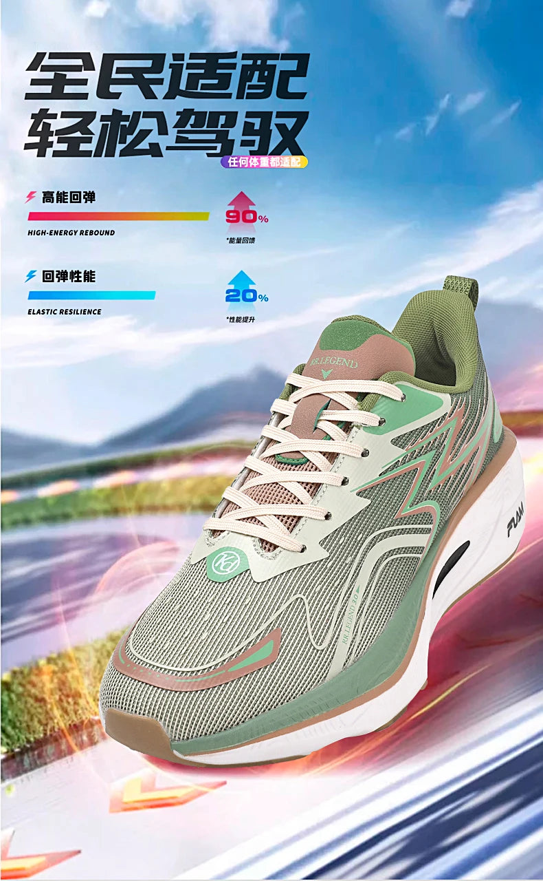 Running Sneakers Men Lightweight Breathable Wear-Resistant Carbon Plate Shoes Comfort Marathon Athletic Sports Shoes for Man