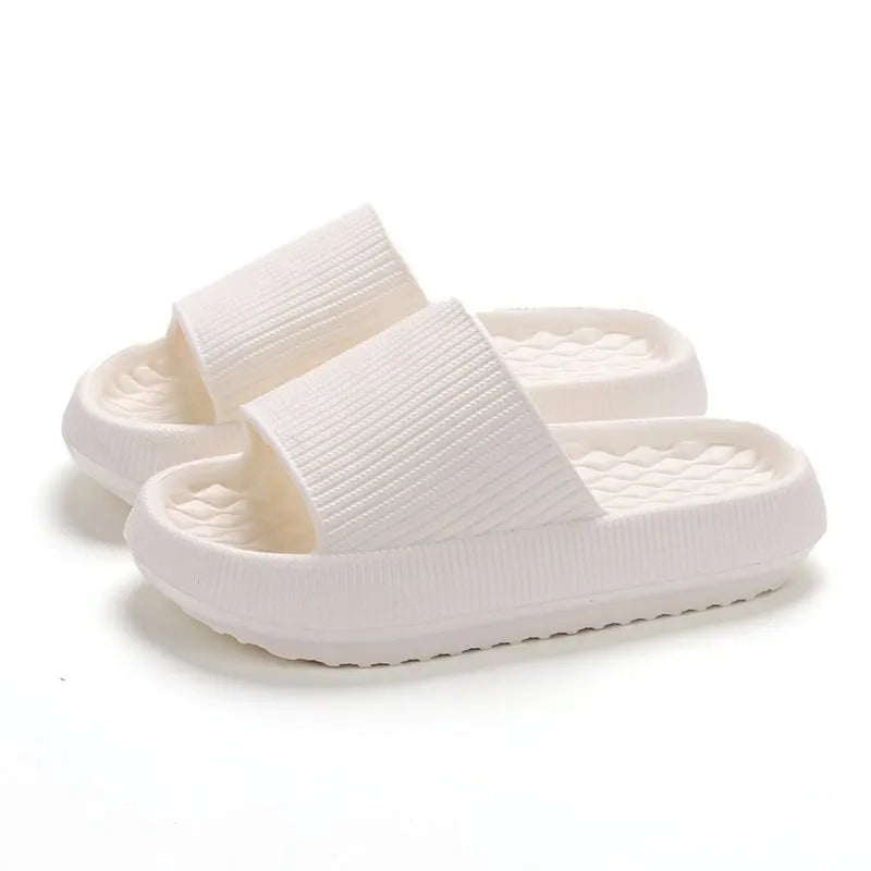 Women Thick Platform Cloud Slippers EVA Soft Sole Pillow Slides Summer Beach Flip Flops Women Non Slip Bathroom Home Slippers