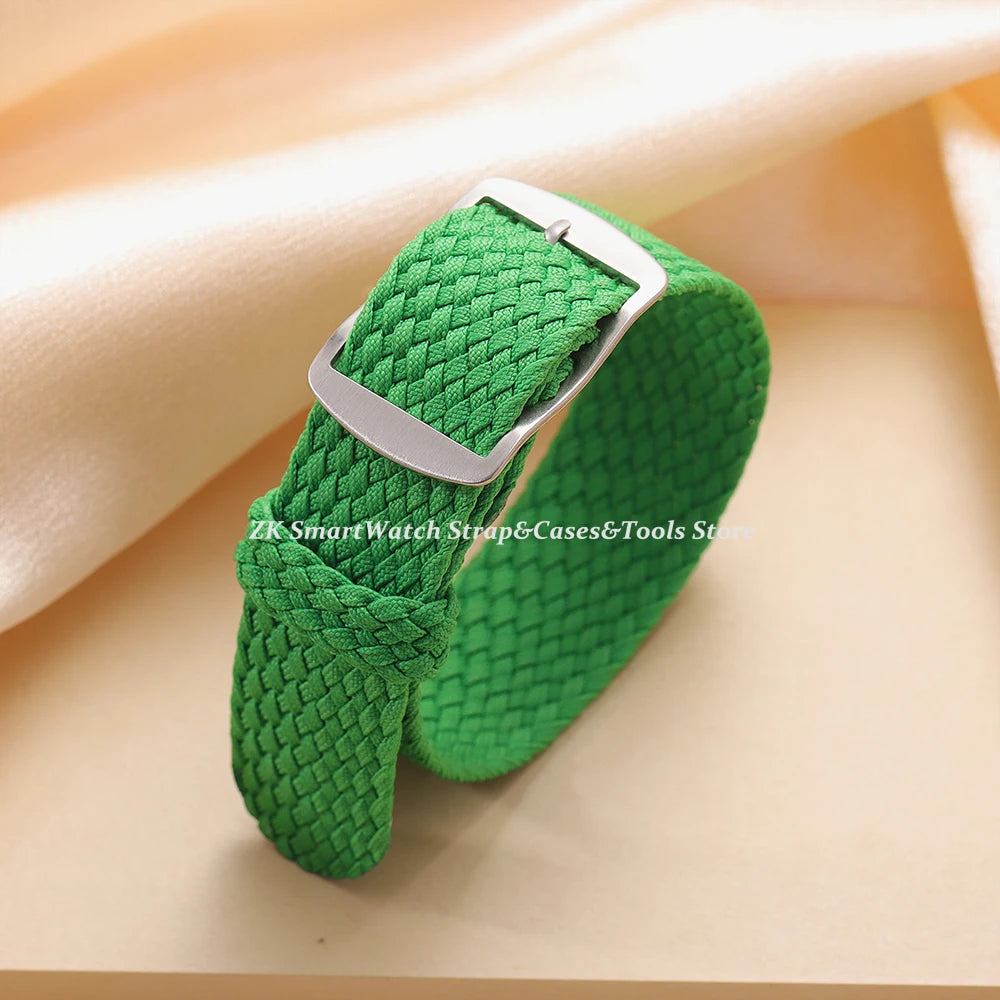 14mm 16mm 18mm 20mm 22mm Perlon Weave Band Nylon Watch Strap Fabric Woven Wristband Woven Women Men Bracelet Watch Accessories