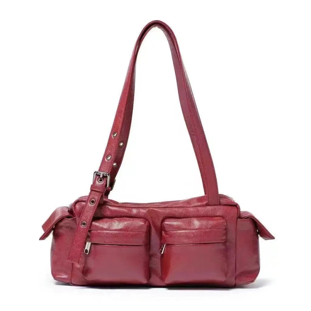 NEW Korean Star's Same Crossbody Bag Samoondoh Trendy Cool Motorcycle Bag Designer Y2K Handbags Casual Single Shoulder Bags