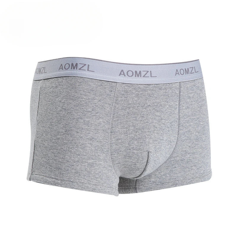 Mens Boxer Underwear Fleece-Lined High Waisted Winter Thickened Shorts U Convex Pouch Lingerie Underpants Breathable Panties