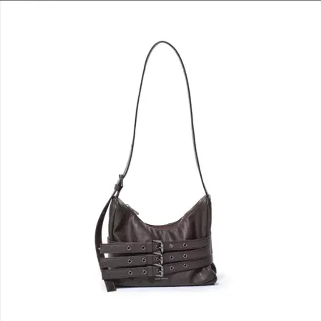NEW Korean Star's Same Crossbody Bag Samoondoh Trendy Cool Motorcycle Bag Designer Y2K Handbags Casual Single Shoulder Bags