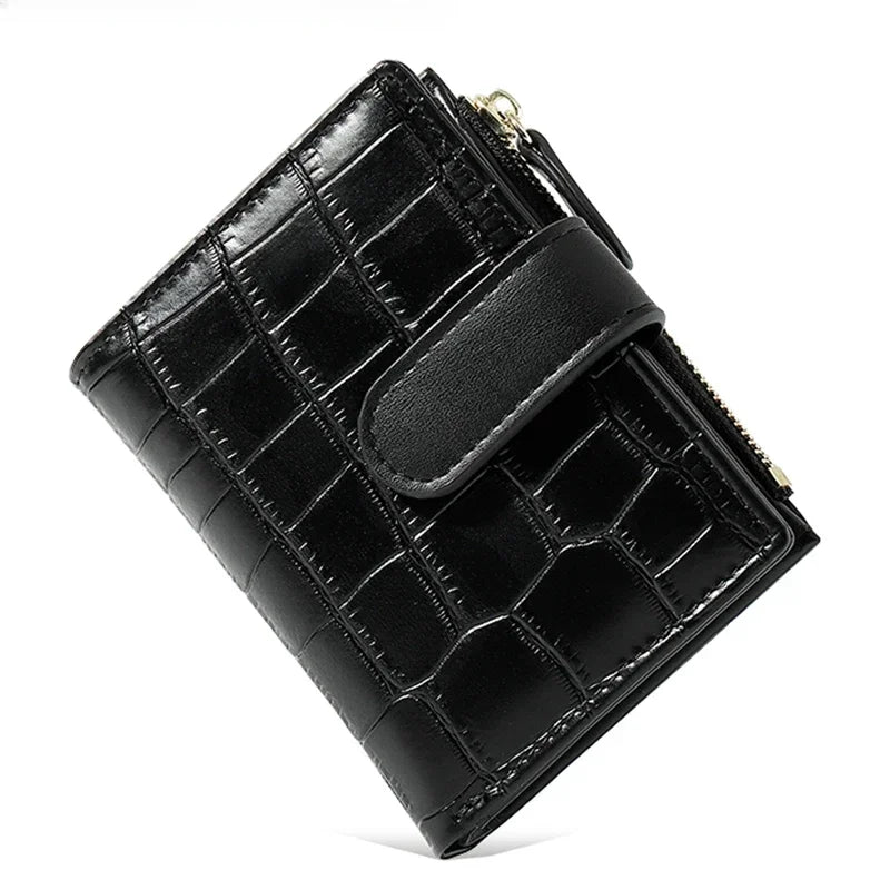 New PU Leather Design Mini Standard Purses for Women Fashion Stone Pattern Small Wallets Coin Pures Ladies Popular Card Holder