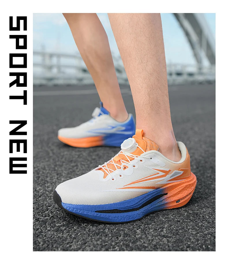 Running Sneakers Men Lightweight Breathable Wear-Resistant Carbon Plate Shoes Comfort Marathon Athletic Sports Shoes for Man