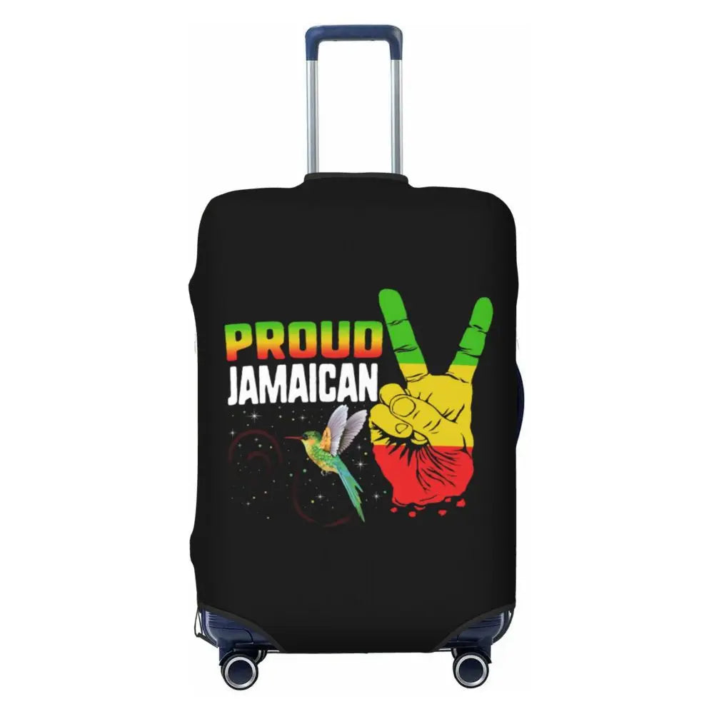 Custom Cute Jamaica Rasta Judah Lion Rastafari Flag Luggage Cover Protector Dust Proof Travel Suitcase Covers