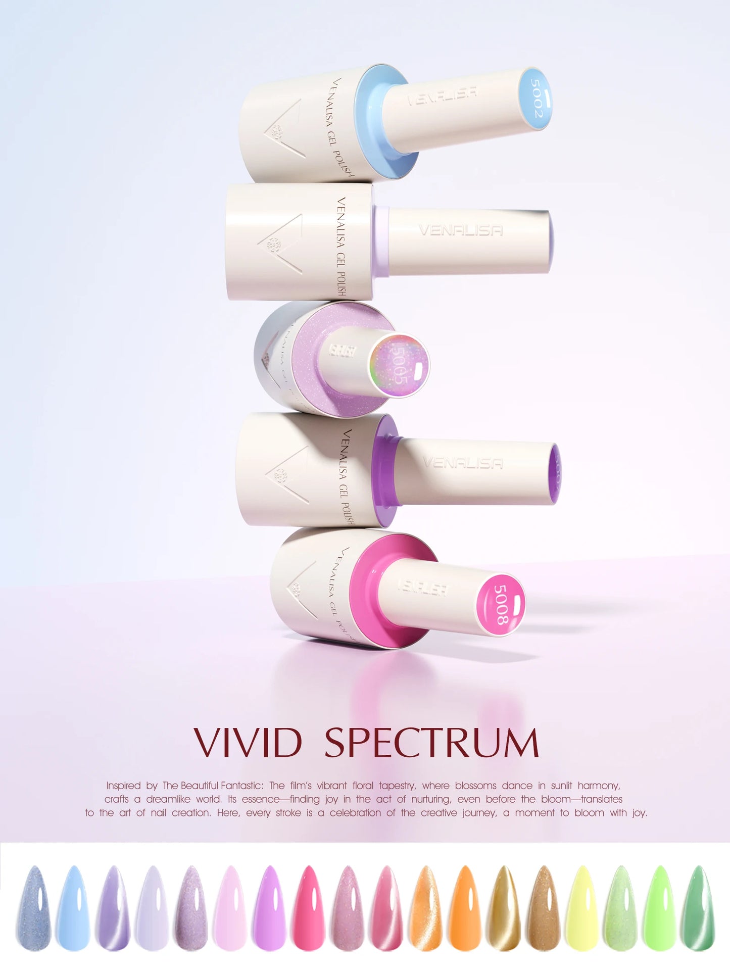 10ml Venalisa Nail Gel Polish Hema TPO Free Vegan Crystal Nude Pink Glitter Semi Permanent Soak Off UV LED Ultra Diamond Varnish