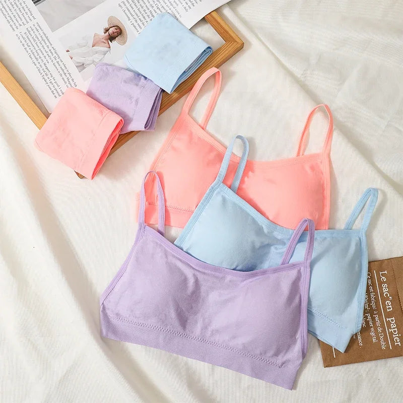 Women Seamless Bra Set Sexy Backless Ribbed High Waist Panties Female Lingerie Set Crop Top Seamless Briefs Underwear