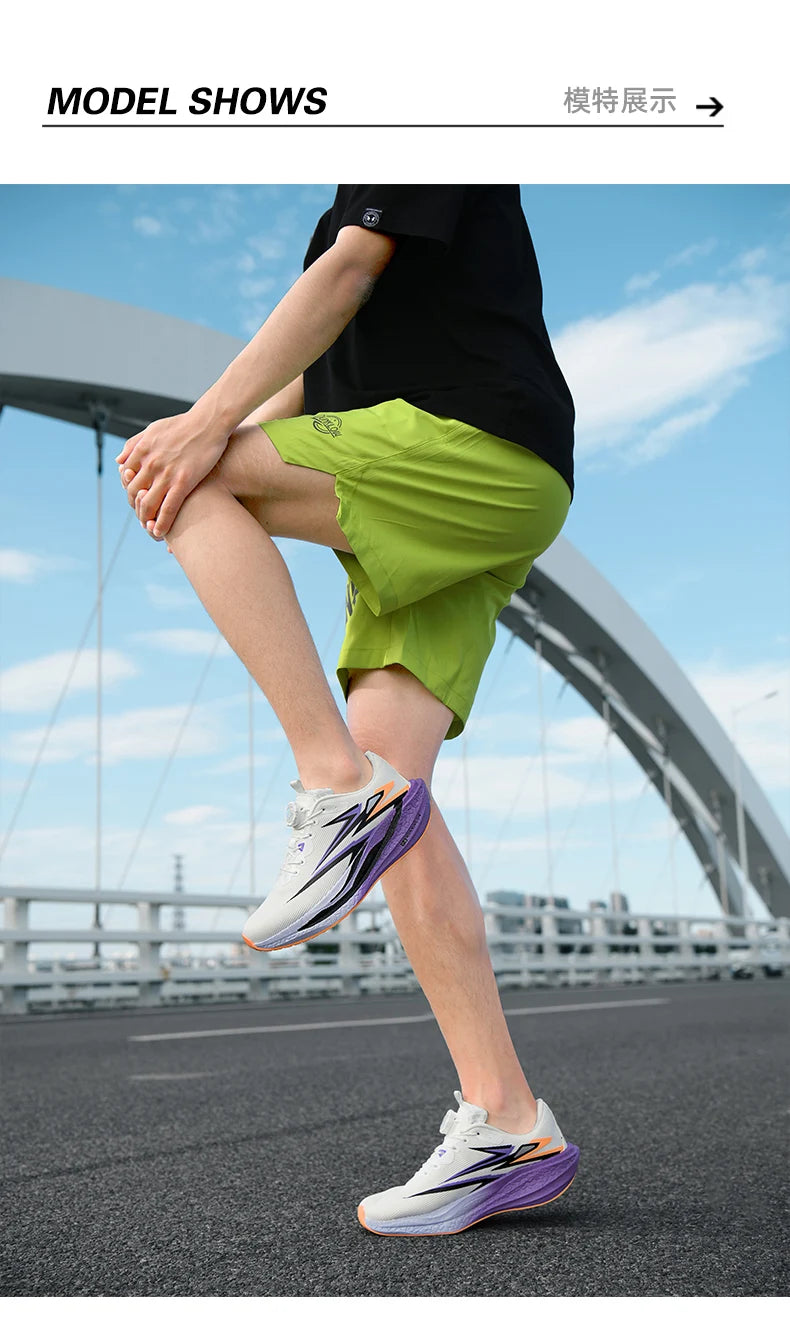 Running Sneakers Men Lightweight Breathable Wear-Resistant Carbon Plate Shoes Comfort Marathon Athletic Sports Shoes for Man