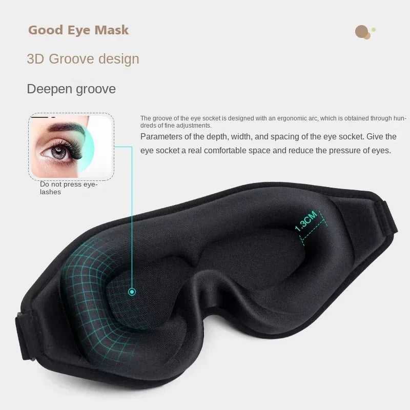 3D Sleep Mask Blindfold Sleeping Aid Eyepatch Eye Cover Sleep Patches Eyeshade Breathable Face Mask Eyemask Health Care for Rest