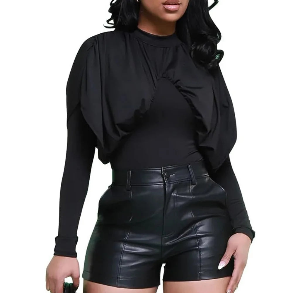 Women's Faux Leather Shorts Sexy High Waist Black PU Leather Shorts Fashion Tight Hip Pants for Female Gifts Drop Shipping