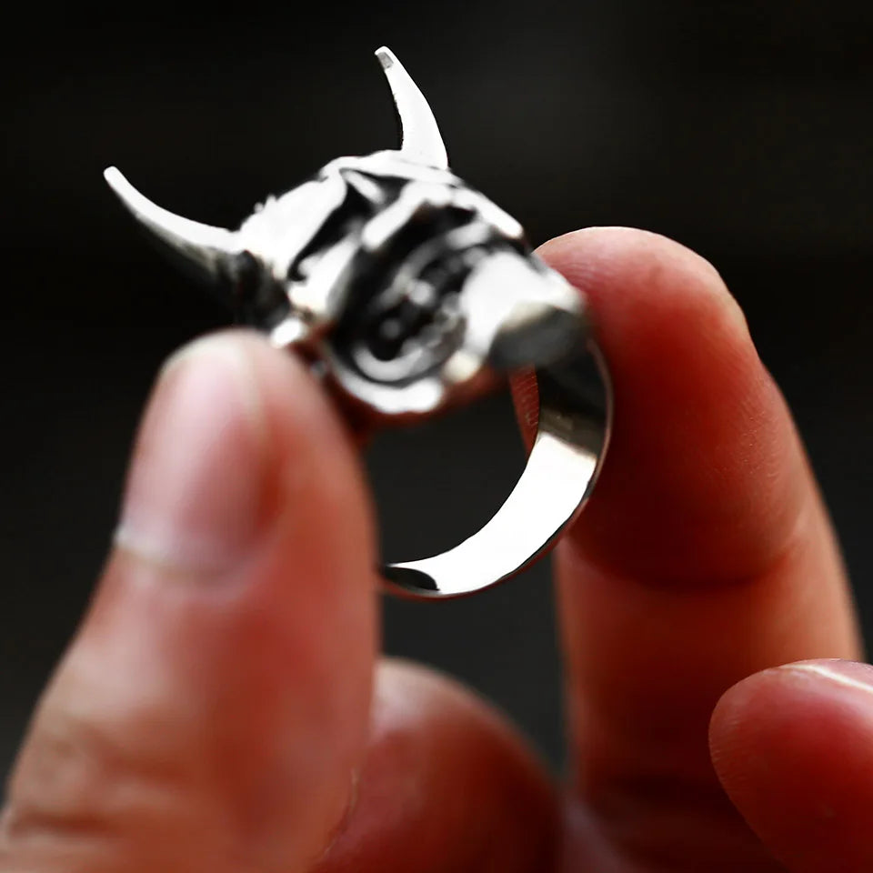 BEIER 2022 New Creative Design Prajna Mask Ring Japanese Gothic Popular Jewelry Gift Locomotive Jewelry