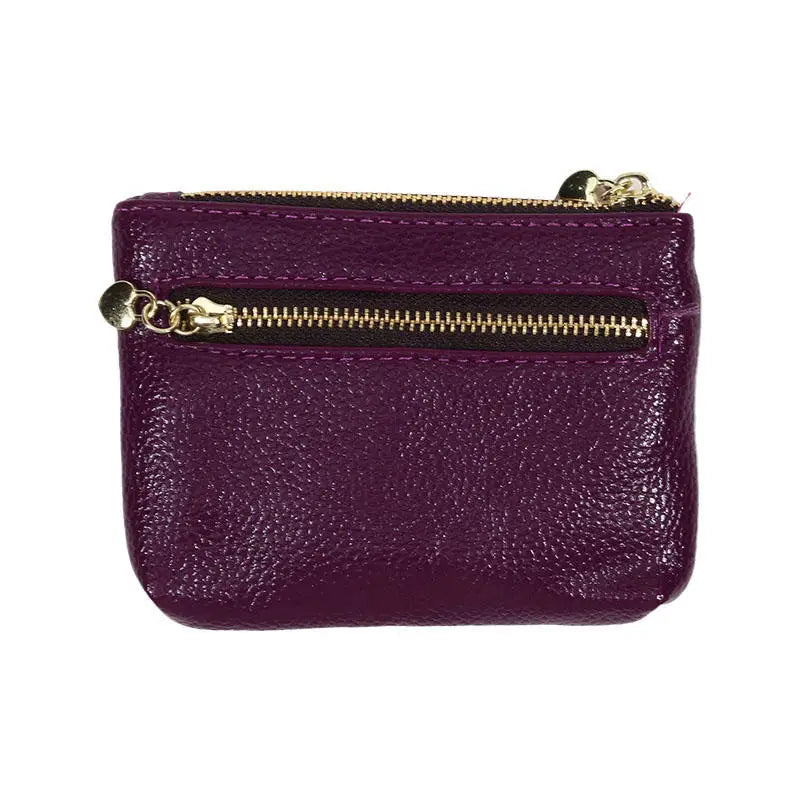 PU Leather Mini Coin Purse Card Holder for Women Zipper Coin Wallet Mini Wallet Ladies Double Zipper Coin Purse Key Wallets