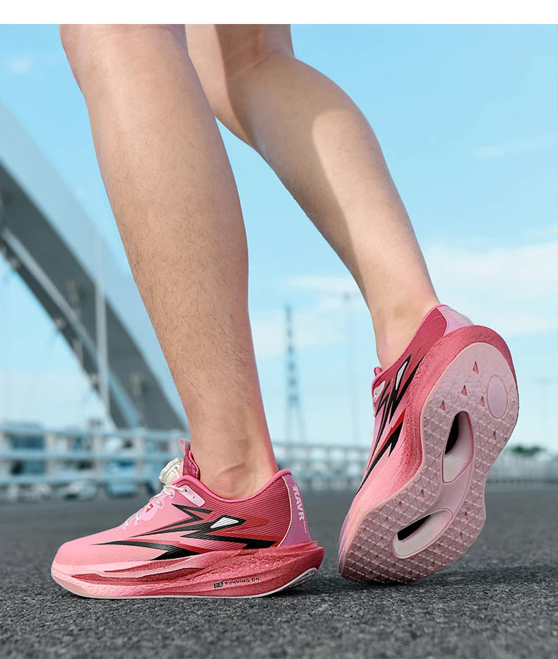 Running Sneakers Men Lightweight Breathable Wear-Resistant Carbon Plate Shoes Comfort Marathon Athletic Sports Shoes for Man