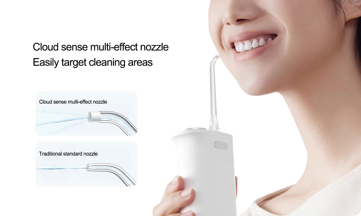 XIAOMI MIJIA Portable Oral Irrigator F400 4 Mode 200mL Water Tank 1700 Time/m Water Spray Retractable Irrigator Flosser Pick Jet