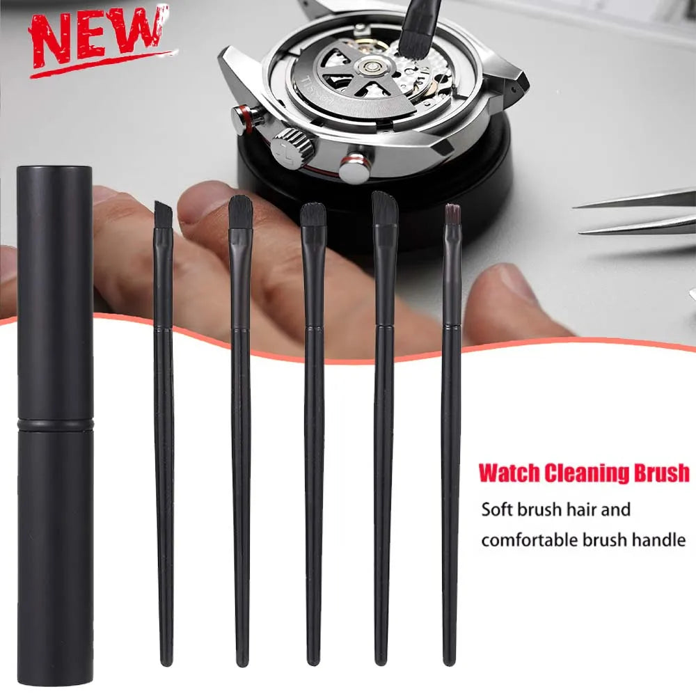 NEW 5PCS Watch Accessory Watch Cleaning Brush Set Wristwatch Movement Small Part Cleaning Soft Brushes Set tool for watchmaker