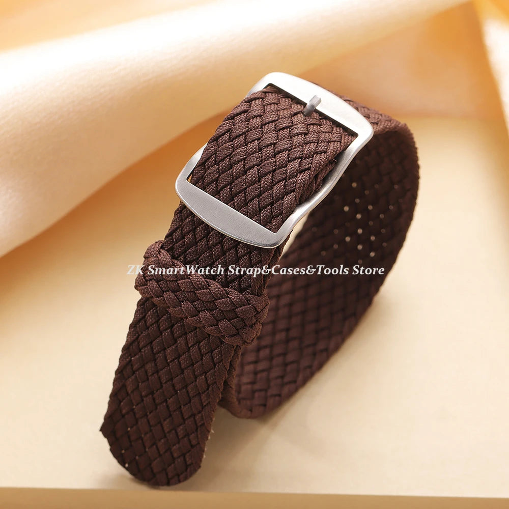 14mm 16mm 18mm 20mm 22mm Perlon Weave Band Nylon Watch Strap Fabric Woven Wristband Woven Women Men Bracelet Watch Accessories