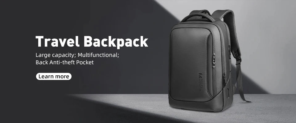 HcanKcan Men's Business Backpack Slim Waterproof 15.6 Inch Laptop Bag Casual College School Backpack Travel Rucksack Work Bags