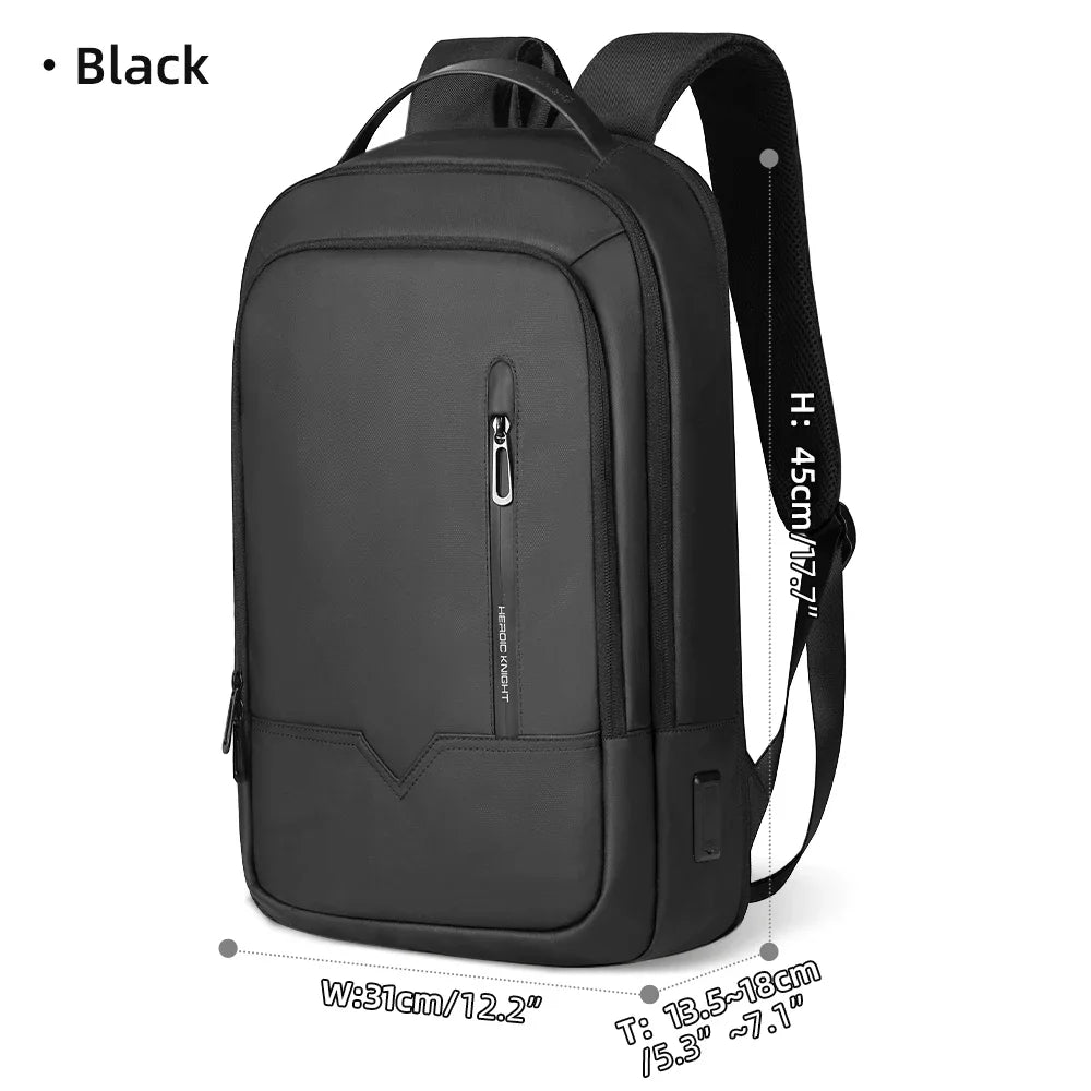 HK Expandable Men's Backpack Waterproof Travel Backpack Lightweight 15.6'' Laptop Bag With USB Port Fashion College School Bags