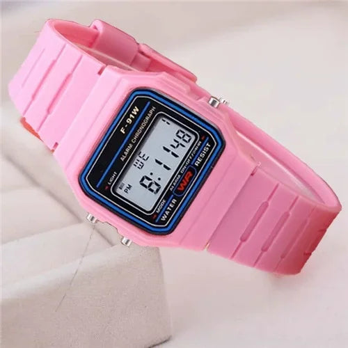 Sport LED Digital Watches Children Simple Small Square Dial Electronic Watch Silicone Band Fashion Casual Mens Watch Friend Gift