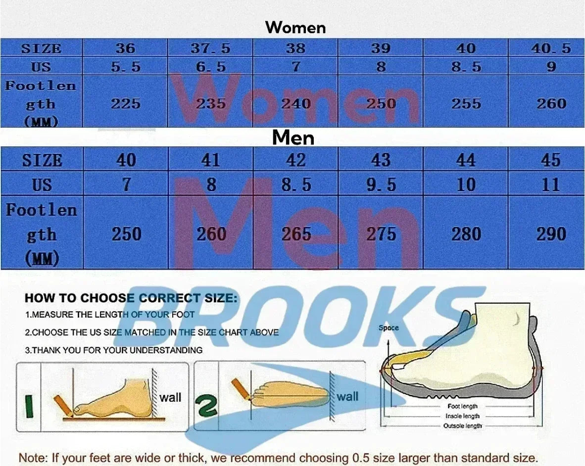 2025 BROOKS Men's Glycerin Max Casual Sneakers Shoes Suitable for Sports Training Non-slip Wear Breathable Cushioned Shoes