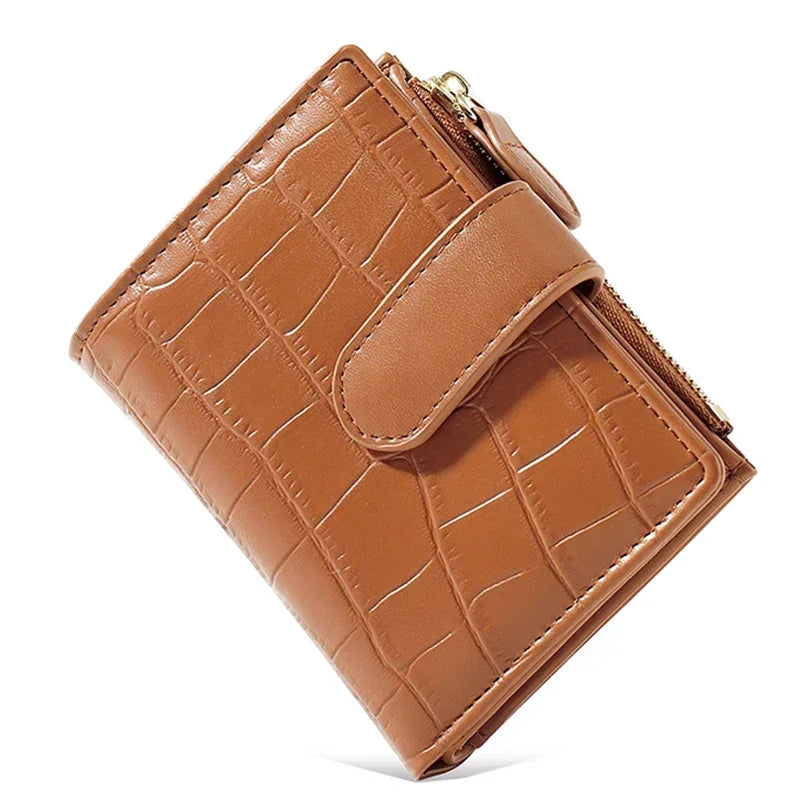 New PU Leather Design Mini Standard Purses for Women Fashion Stone Pattern Small Wallets Coin Pures Ladies Popular Card Holder