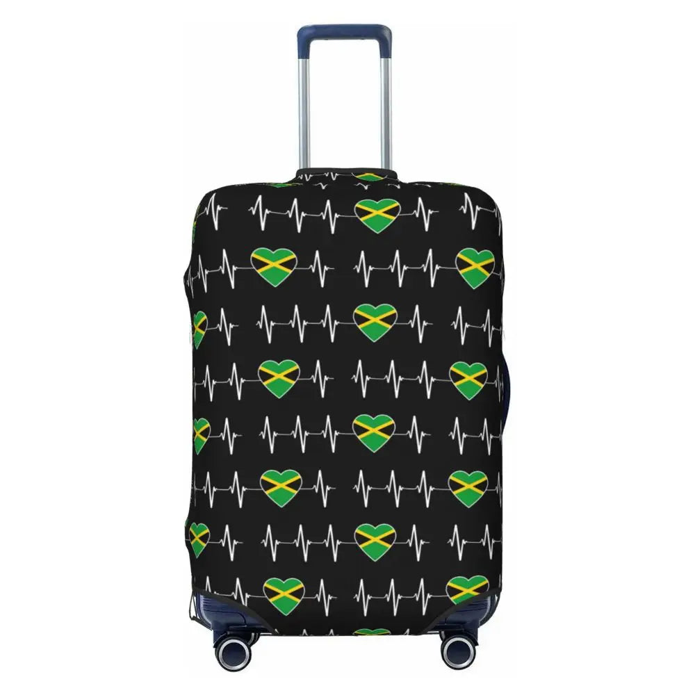 Custom Cute Jamaica Rasta Judah Lion Rastafari Flag Luggage Cover Protector Dust Proof Travel Suitcase Covers