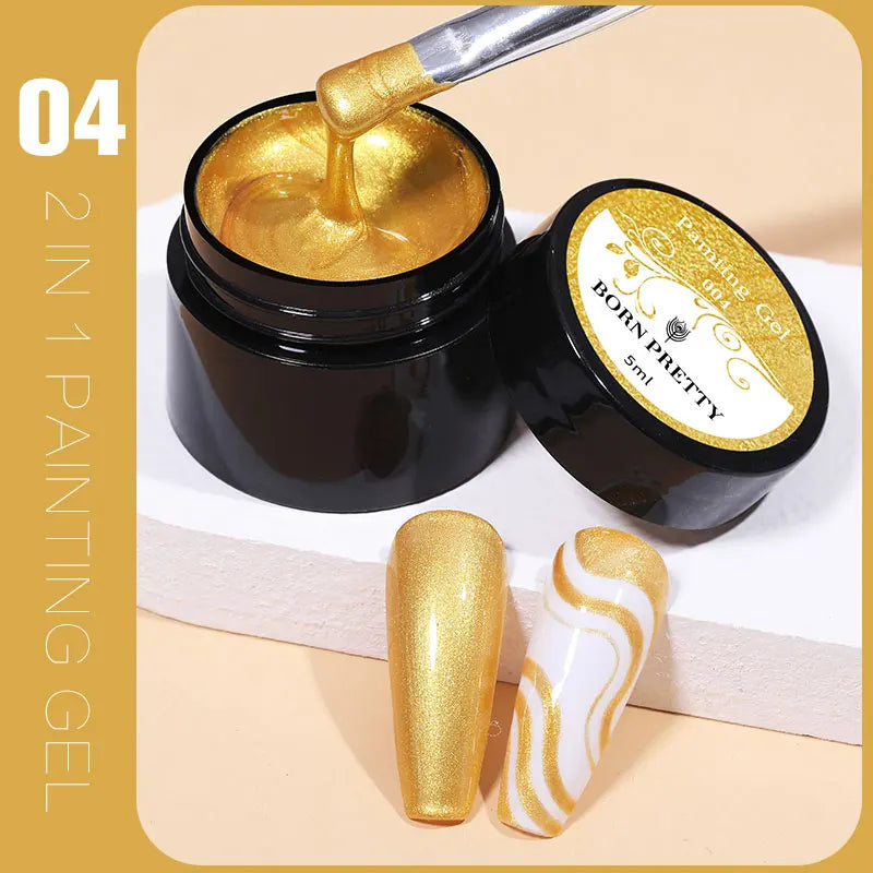 BORN PRETTY 5ml Solid Nail Tips Gel Nail Polish False Fake Nail Tips Transparent Clear Nail Patch Gel Modelling Easy Stick