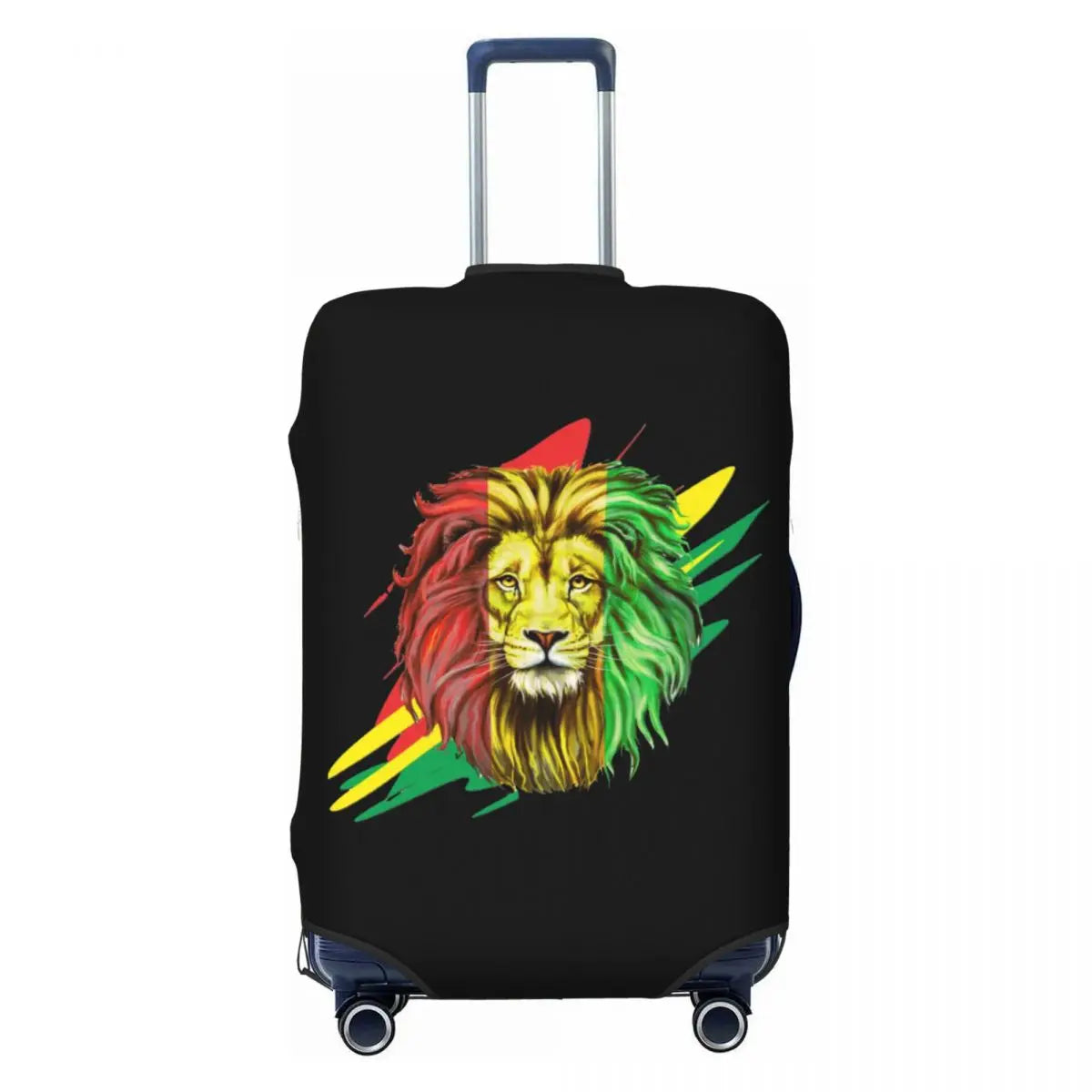 Custom Cute Jamaica Rasta Judah Lion Rastafari Flag Luggage Cover Protector Dust Proof Travel Suitcase Covers