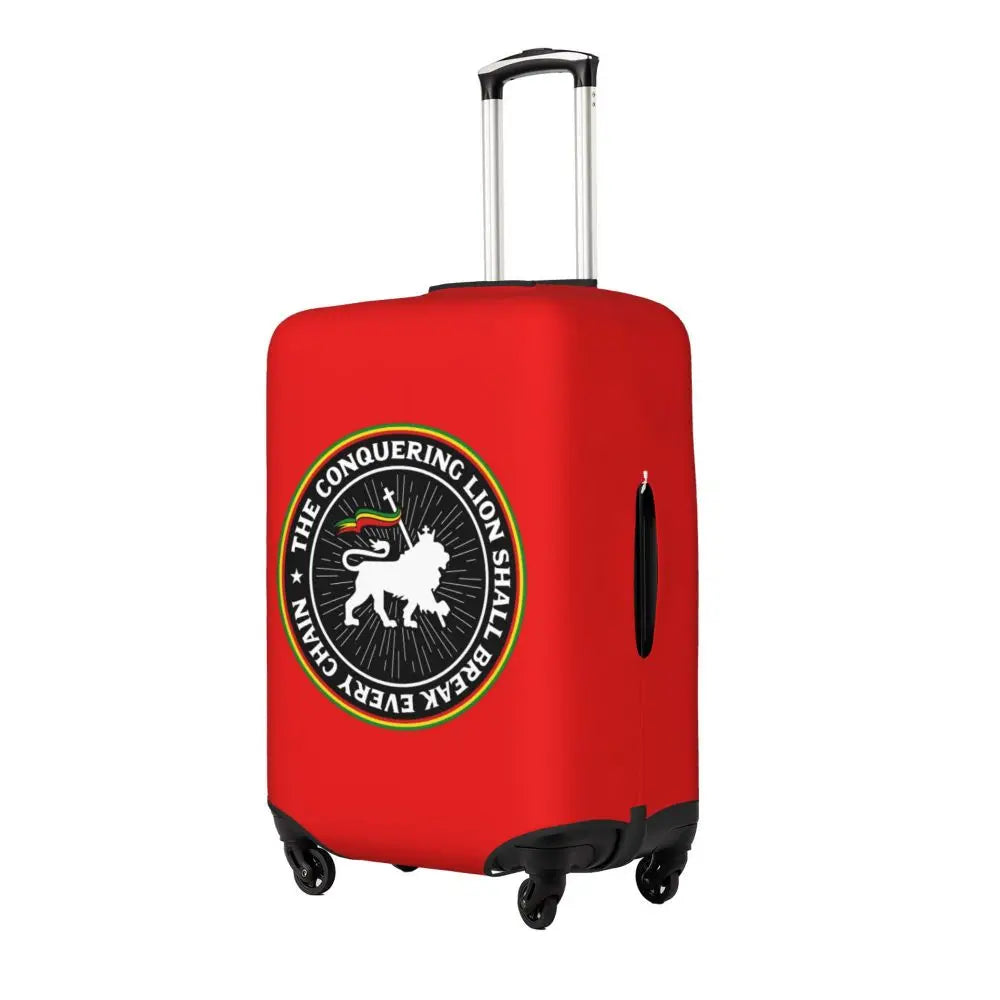 Custom Cute Jamaica Rasta Judah Lion Rastafari Flag Luggage Cover Protector Dust Proof Travel Suitcase Covers