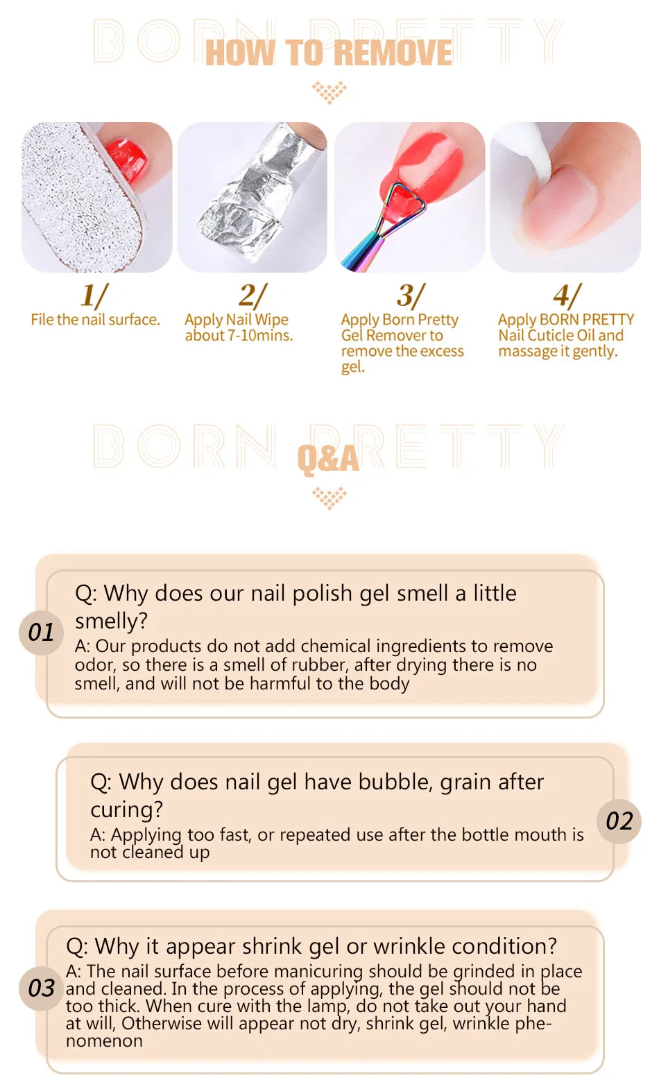 BORN PRETTY 5ml Solid Nail Tips Gel Nail Polish False Fake Nail Tips Transparent Clear Nail Patch Gel Modelling Easy Stick