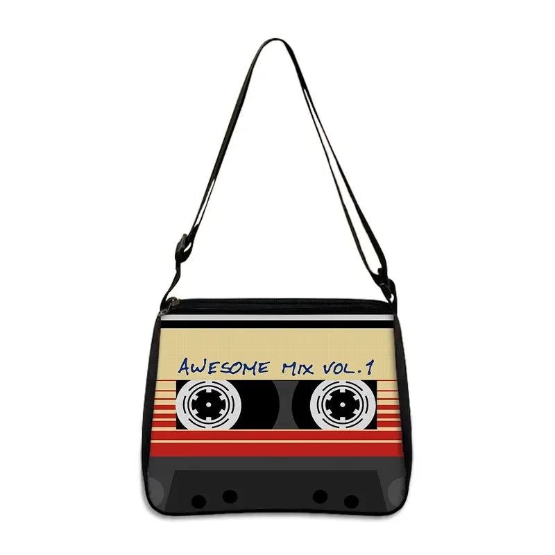 Music Note Print Handbags Women Causal Shoulder Bags Piano Guitar Crossbody Bag Girls Satchel Fashion Messenger Bag Gift