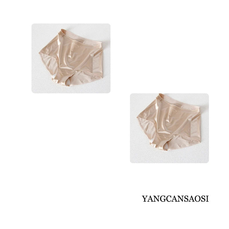 Women's Sexy Traceless Natural Silk Thin Breathable Skincare High Waist Traceless Triangle Pants